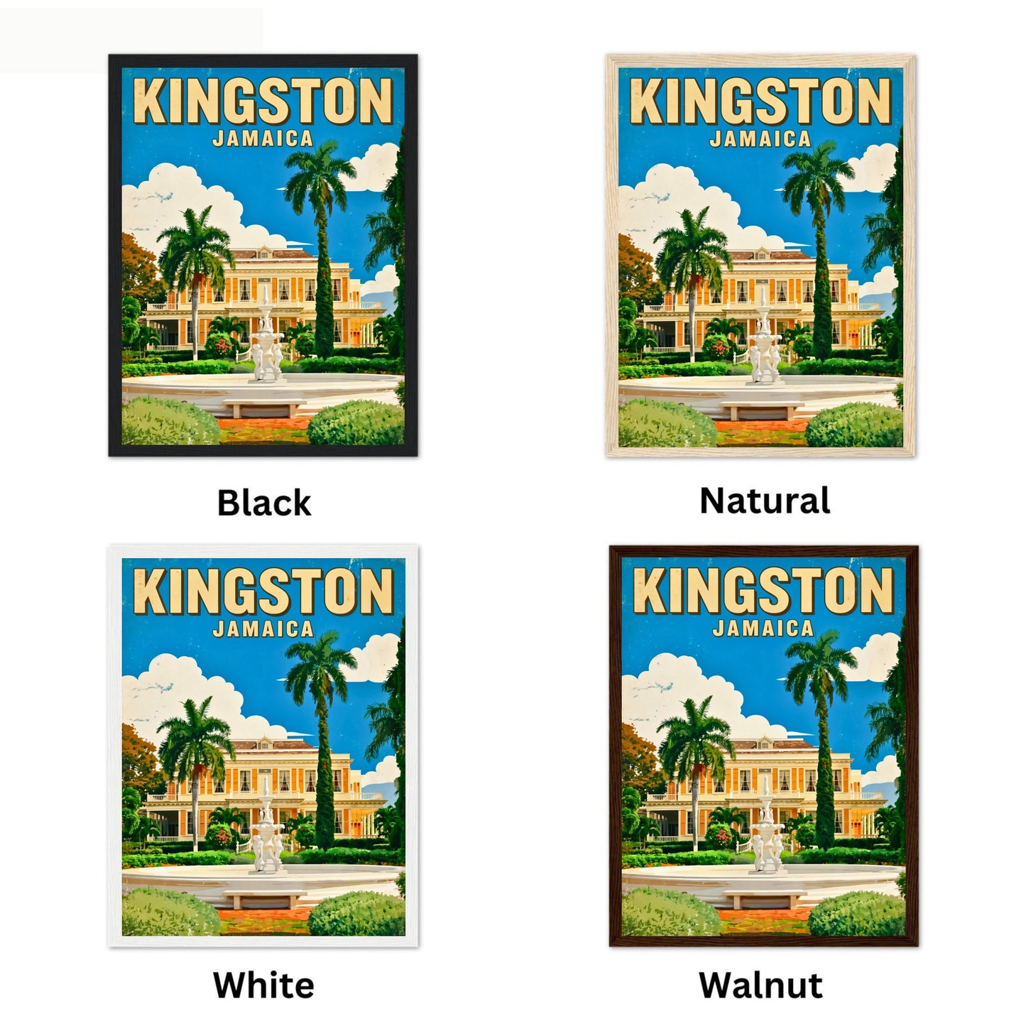 Devon House Gardens – Kingston Vintage Travel Poster