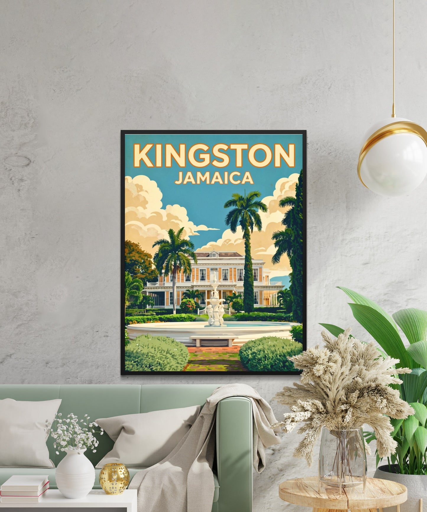 Kingston’s Devon House Landmark Vintage Travel Poster