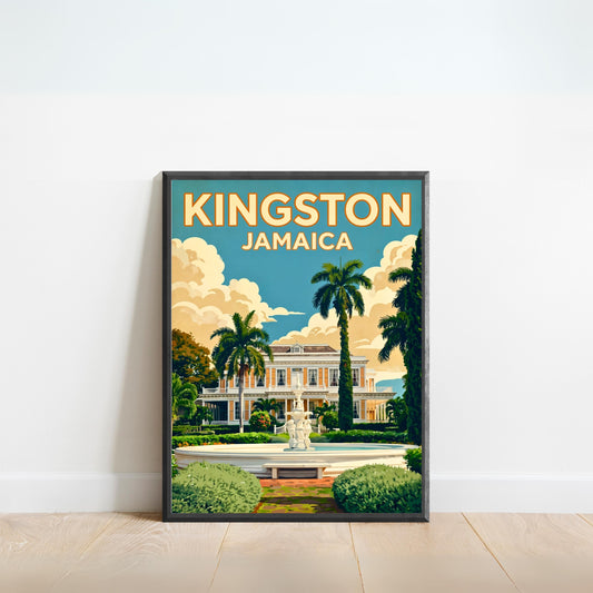 Kingston’s Devon House Landmark Vintage Travel Poster