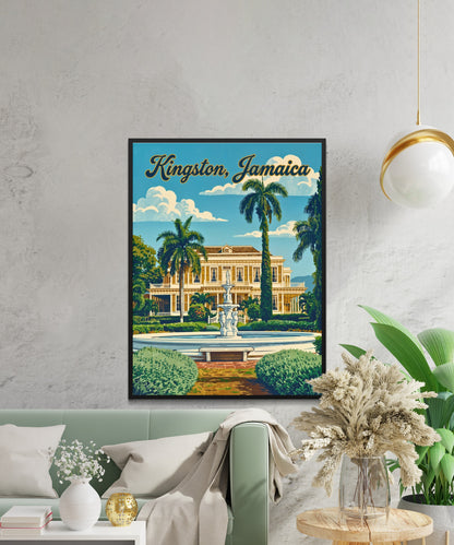 Historic Devon House, Kingston Vintage Travel Poster