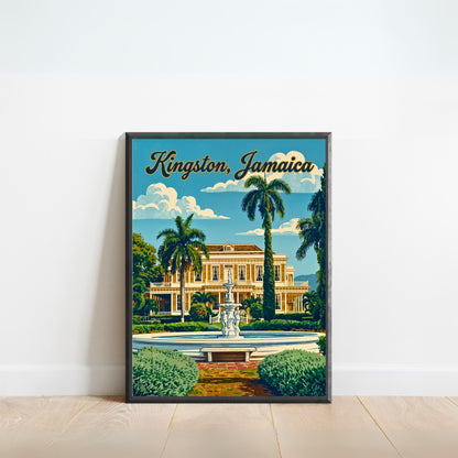 Historic Devon House, Kingston Vintage Travel Poster