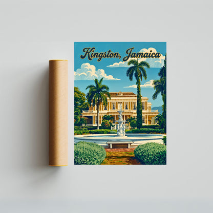 Historic Devon House, Kingston Vintage Travel Poster