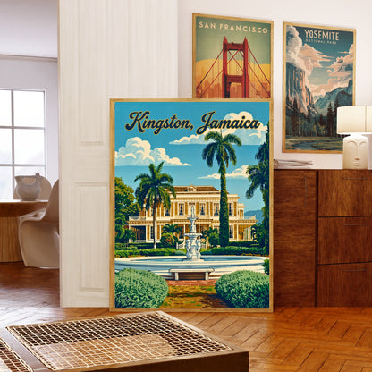 Historic Devon House, Kingston Vintage Travel Poster