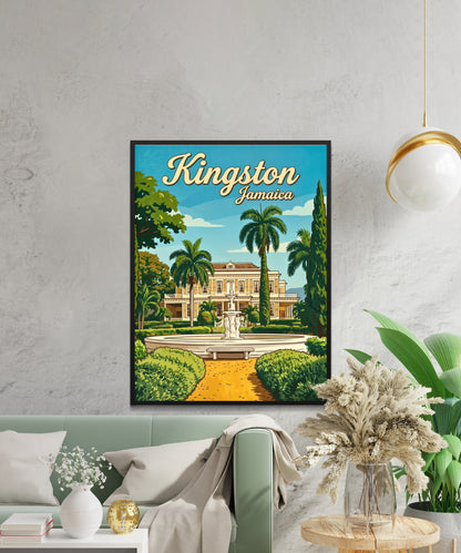 Devon House  Kingston, Jamaica Vintage Travel Poster