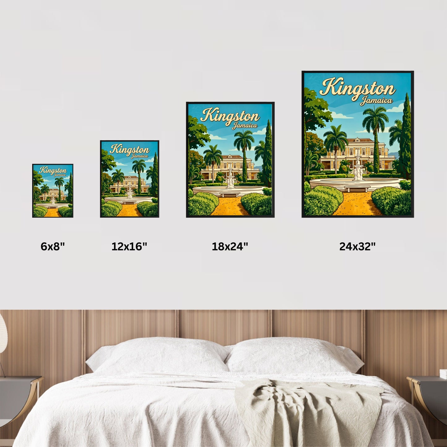 Devon House  Kingston, Jamaica Vintage Travel Poster