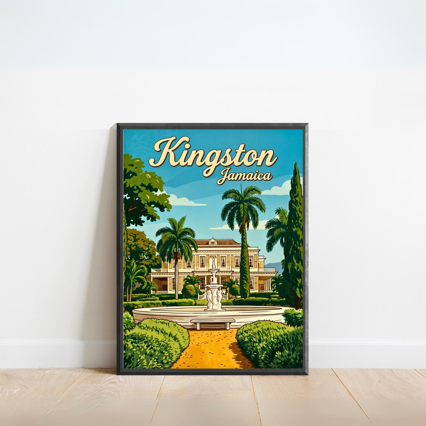 Devon House  Kingston, Jamaica Vintage Travel Poster