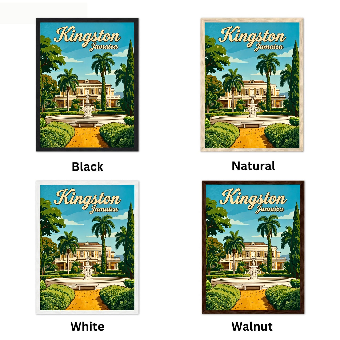 Devon House  Kingston, Jamaica Vintage Travel Poster