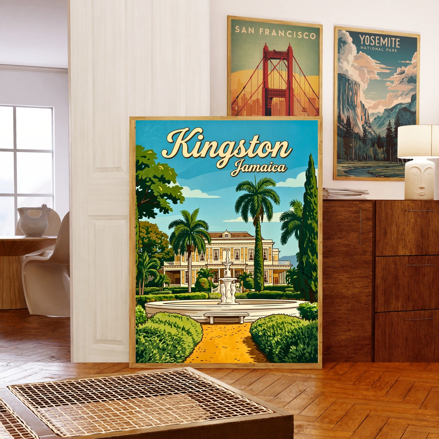 Devon House  Kingston, Jamaica Vintage Travel Poster