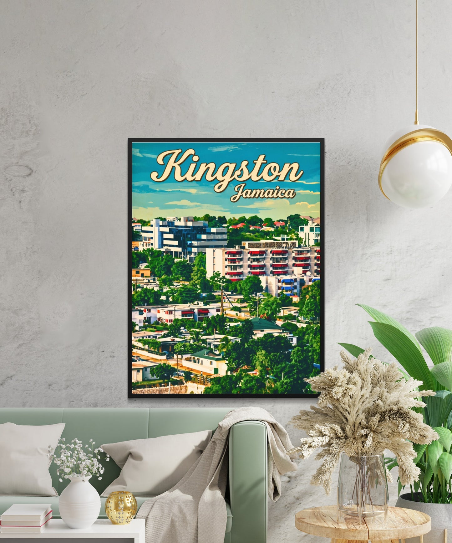 Kingston Vintage Travel Poster - Jamaica