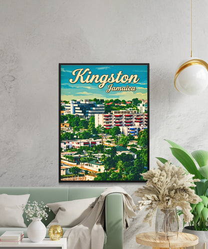 Kingston Vintage Travel Poster - Jamaica