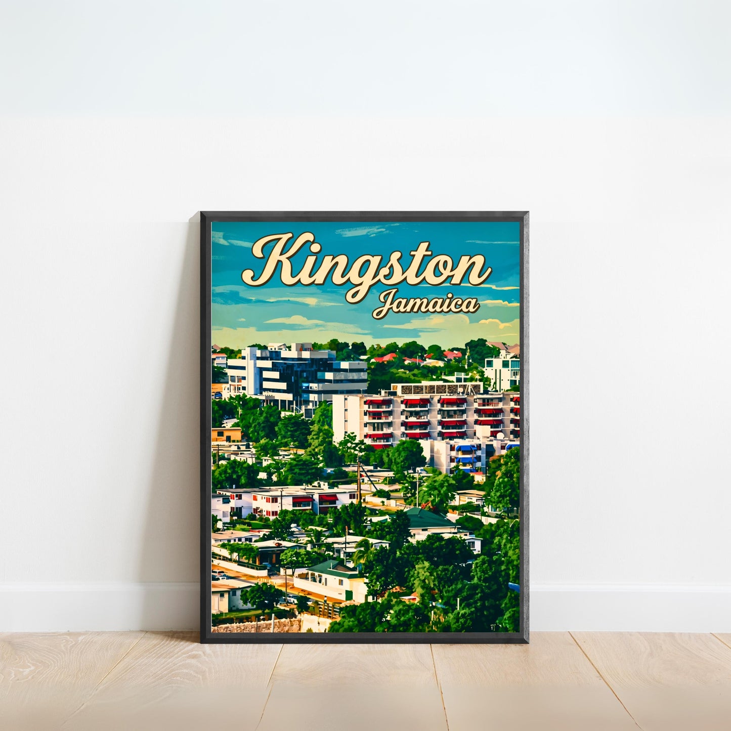 Kingston Vintage Travel Poster - Jamaica