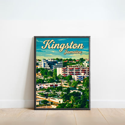 Kingston Vintage Travel Poster - Jamaica