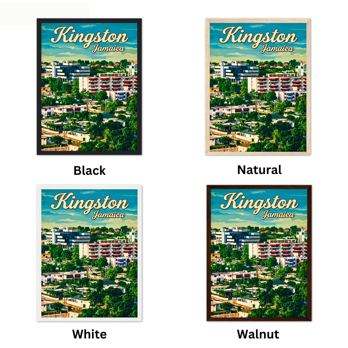 Kingston Vintage Travel Poster - Jamaica