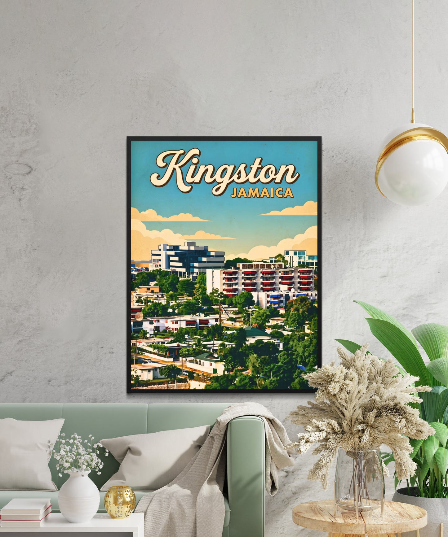 Kingston, Jamaica Vintage Travel Poster - City Escape