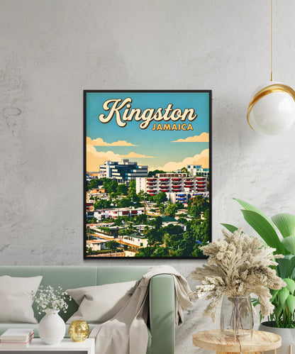 Kingston, Jamaica Vintage Travel Poster - City Escape