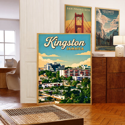 Kingston, Jamaica Vintage Travel Poster - City Escape