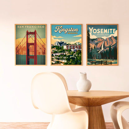 Kingston, Jamaica Vintage Travel Poster - City Escape