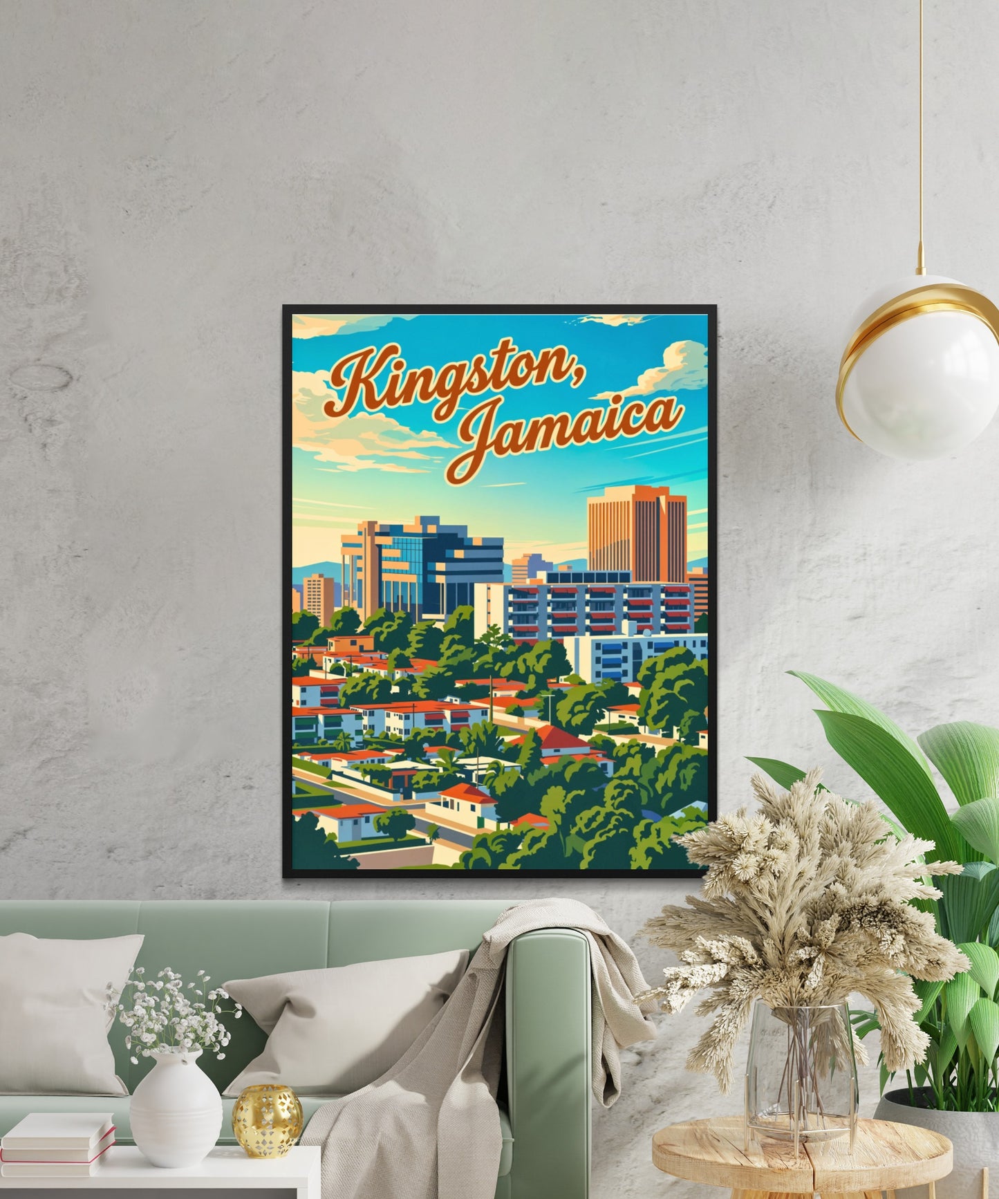Kingston, Jamaica Vintage Travel Poster - City Escape