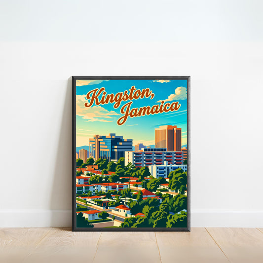 Kingston, Jamaica Vintage Travel Poster - City Escape