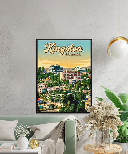 Kingston, Jamaica Vintage Travel Poster