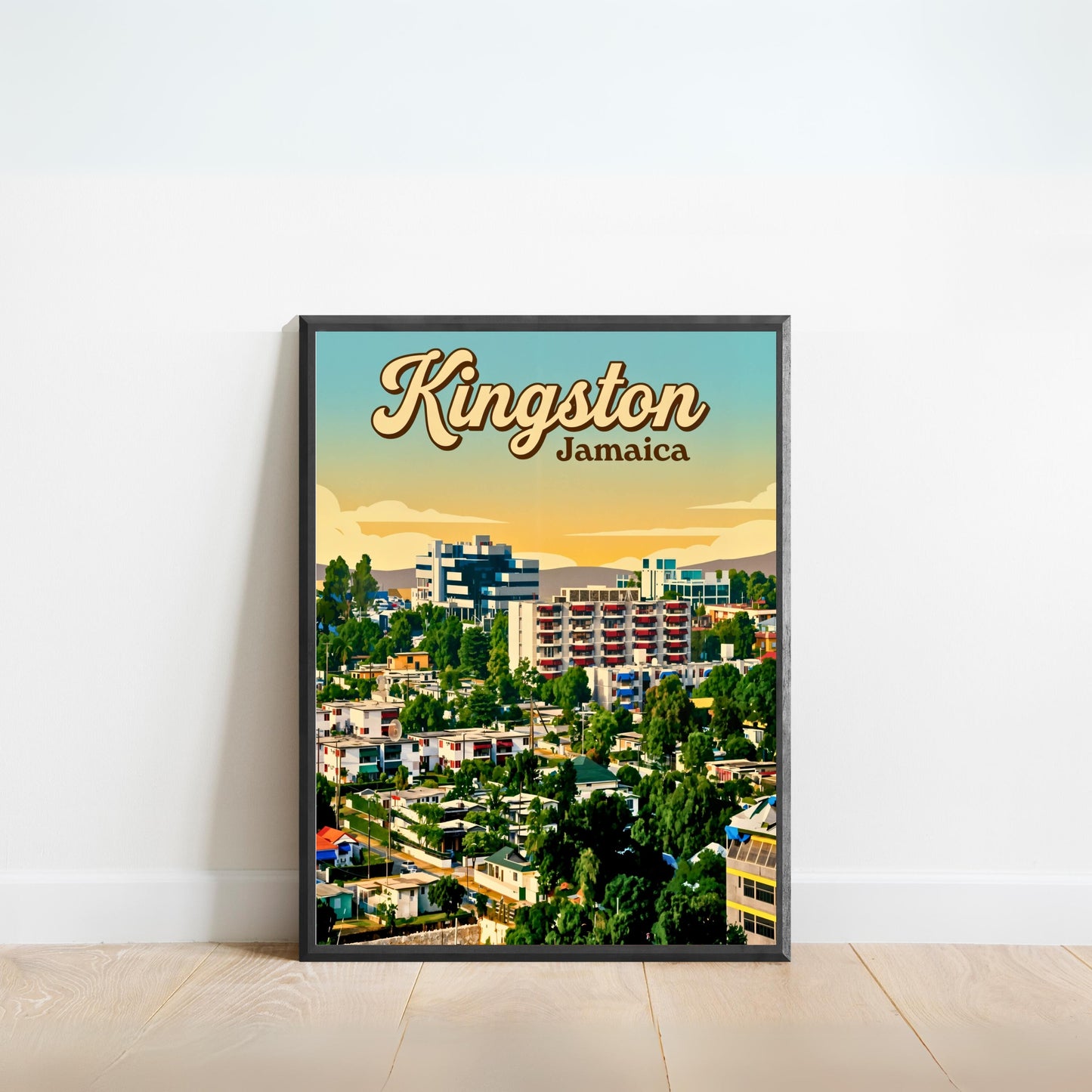 Kingston, Jamaica Vintage Travel Poster
