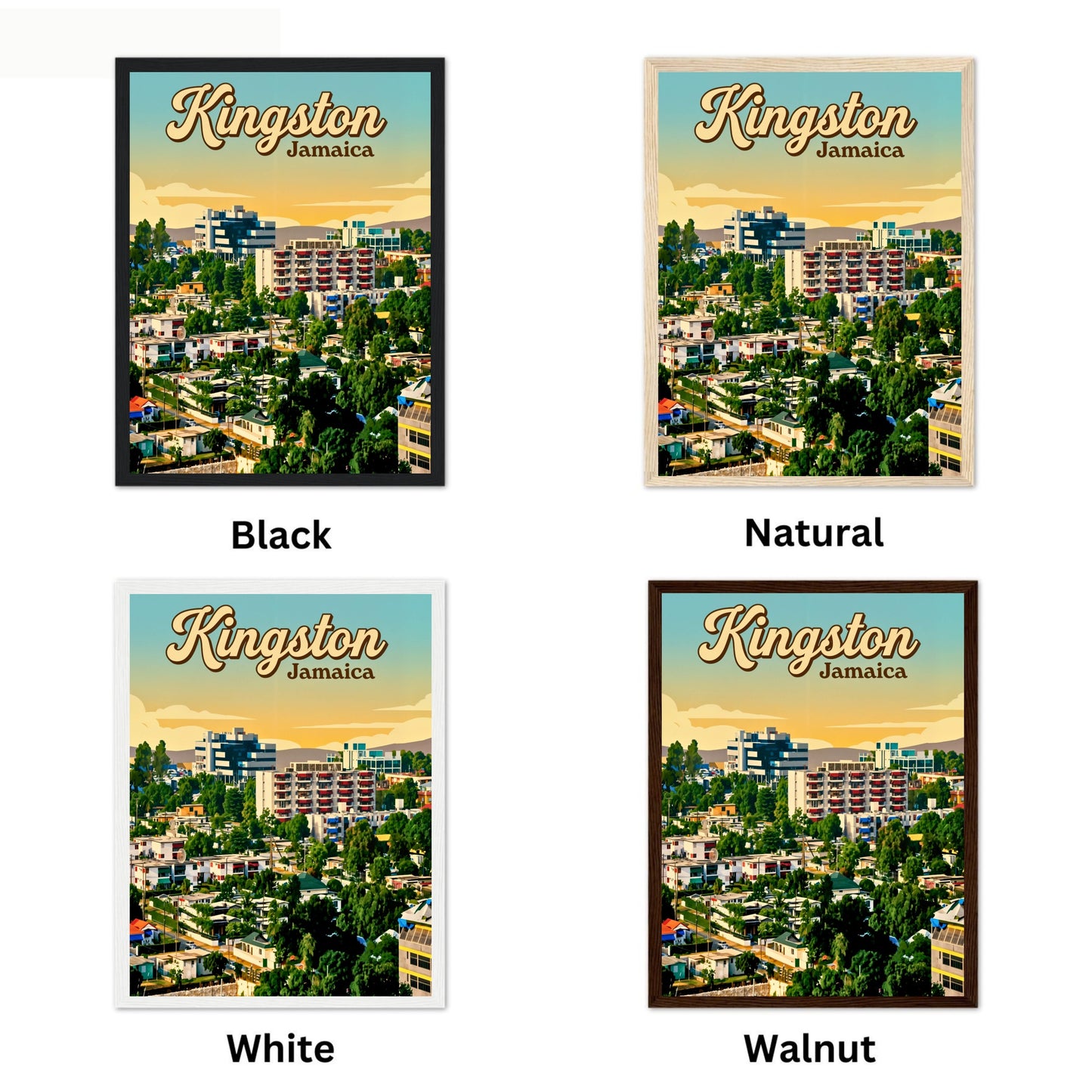 Kingston, Jamaica Vintage Travel Poster