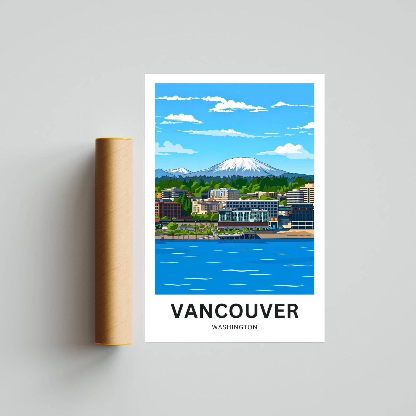 Vancouver Travel Poster - Charming Waterfront