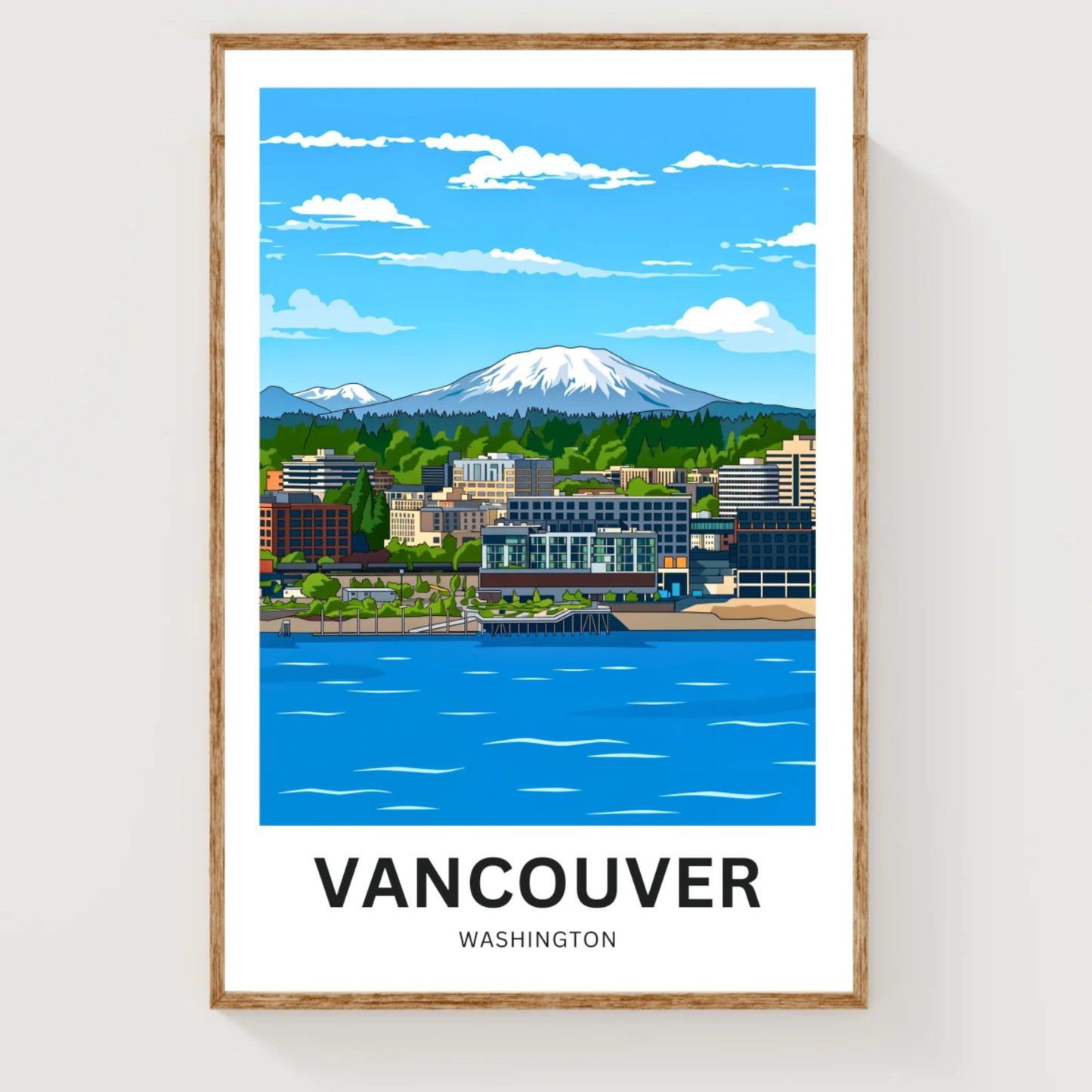 Vancouver Travel Poster - Charming Waterfront