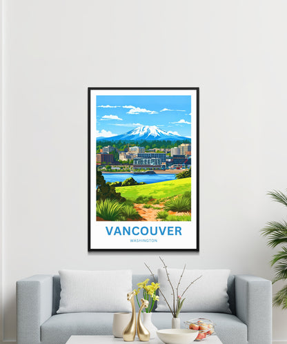 Vancouver Travel Poster - Washington Waterfront