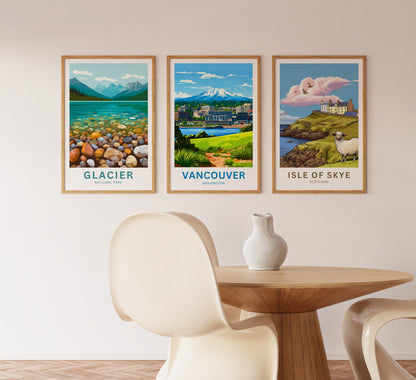 Vancouver Travel Poster - Washington Waterfront
