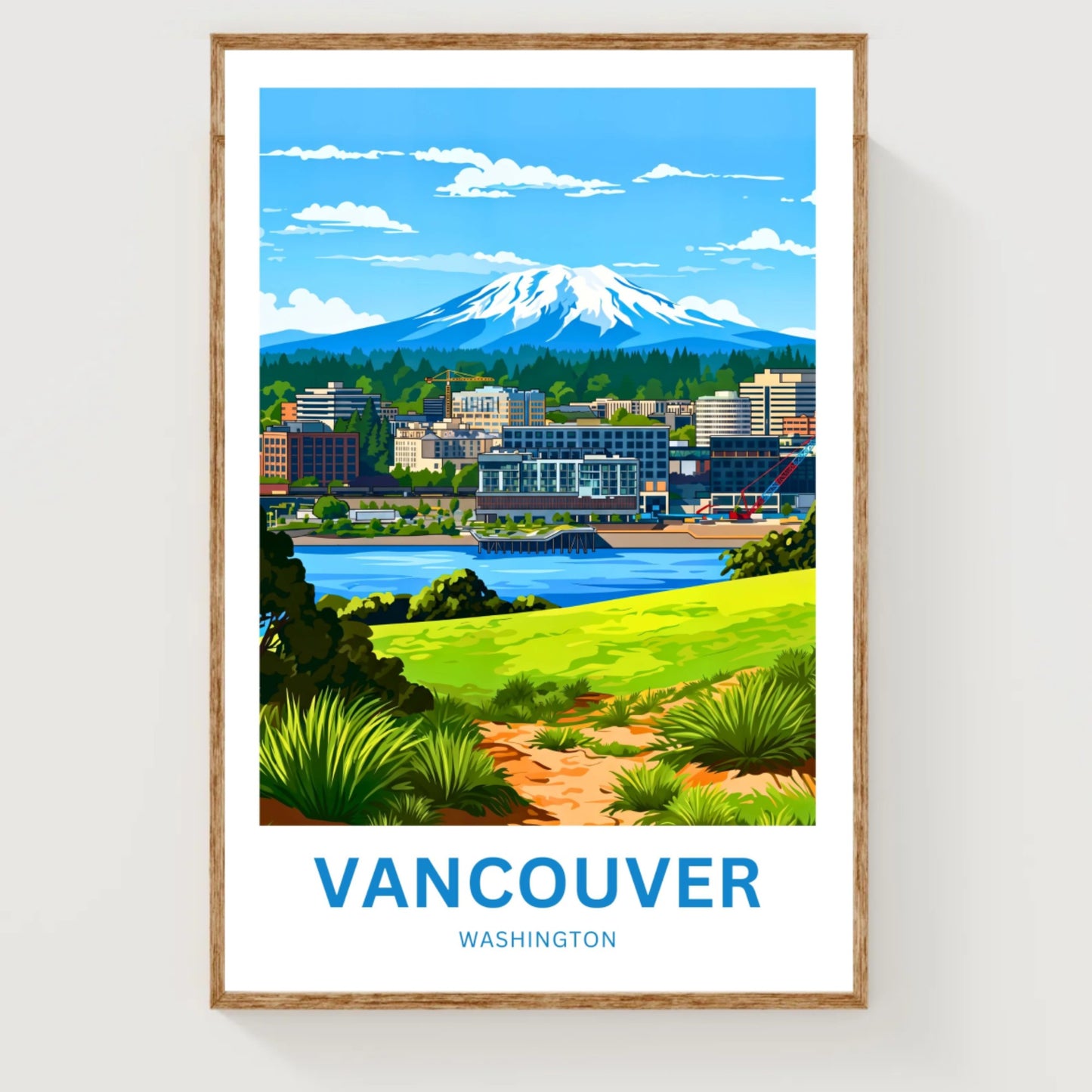 Vancouver Travel Poster - Washington Waterfront