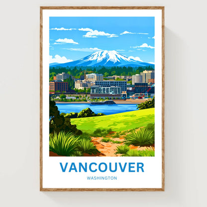Vancouver Travel Poster - Washington Waterfront
