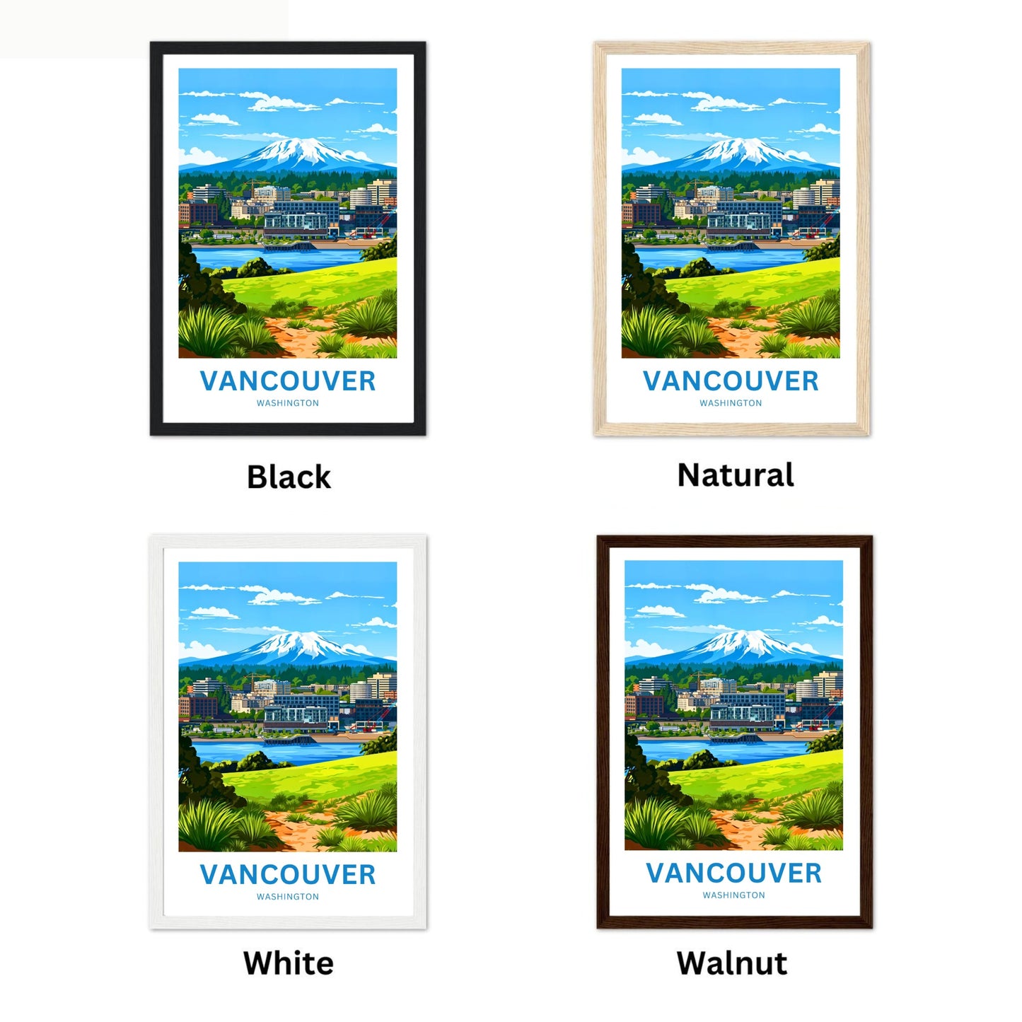 Vancouver Travel Poster - Washington Waterfront
