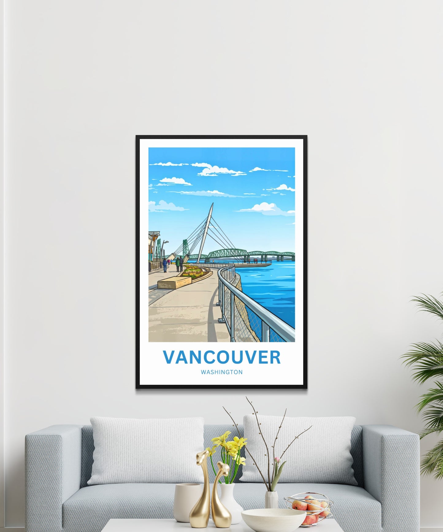 Vancouver Travel Poster - Washington Captivating River View