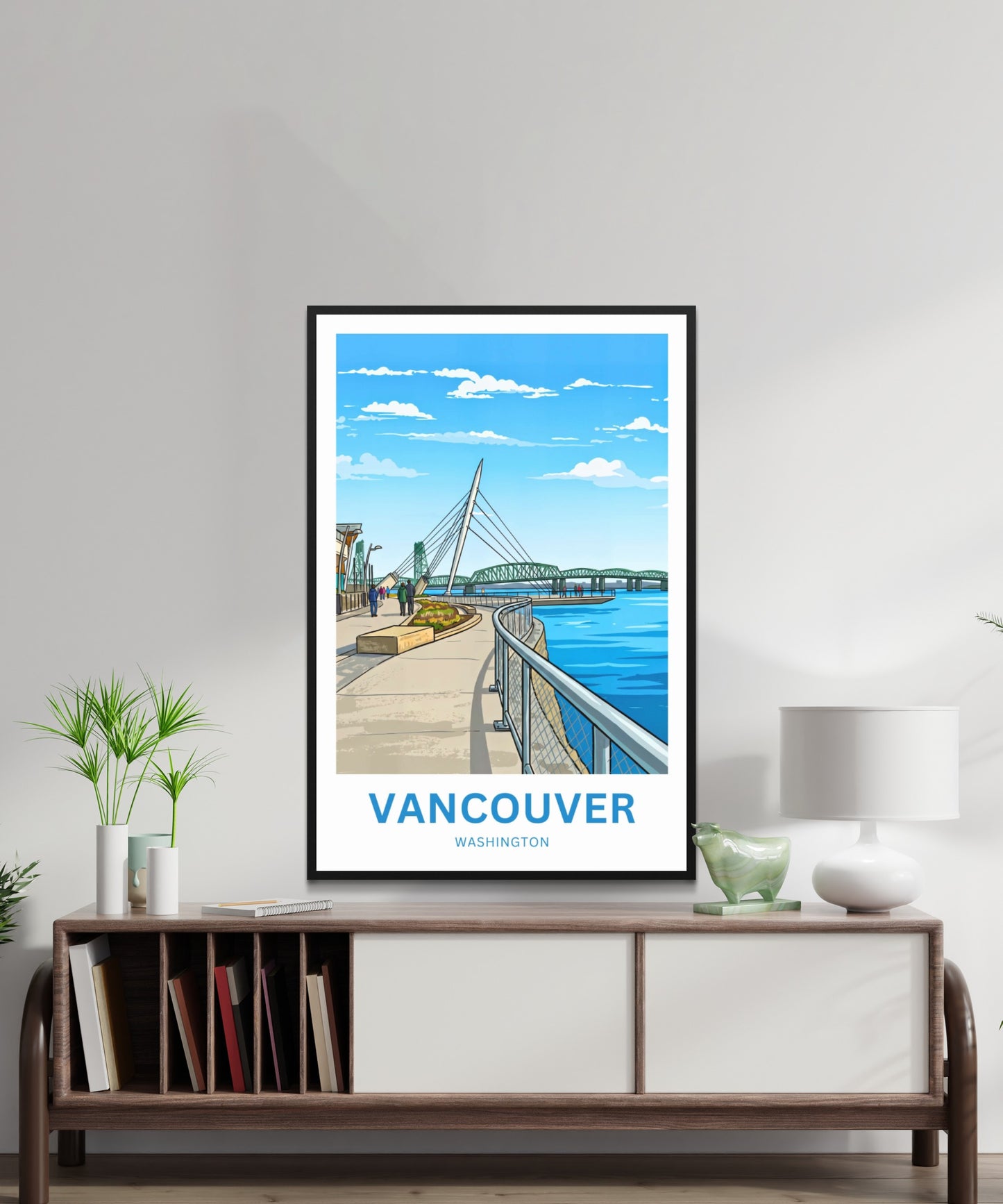Vancouver Travel Poster - Washington Captivating River View