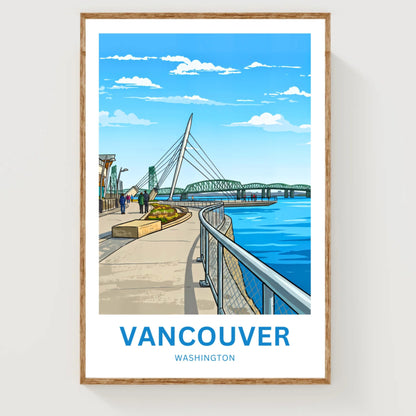 Vancouver Travel Poster - Washington Captivating River View