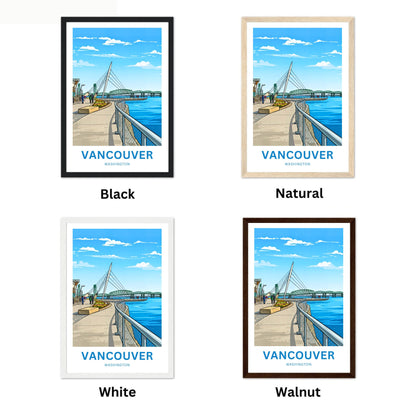 Vancouver Travel Poster - Washington Captivating River View