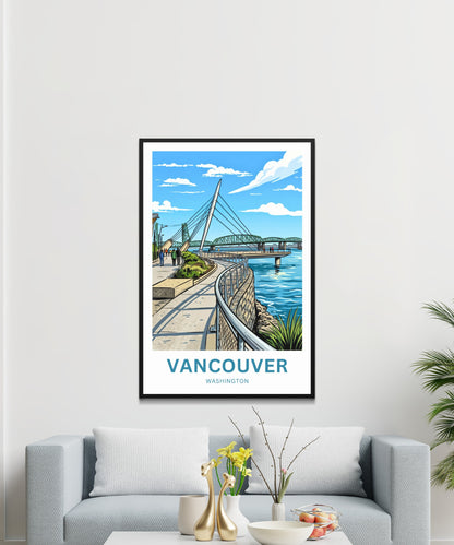 Vancouver Travel Poster - Trails & Waterfront