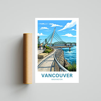 Vancouver Travel Poster - Trails & Waterfront