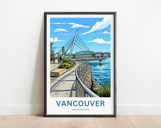 Vancouver Travel Poster - Trails & Waterfront