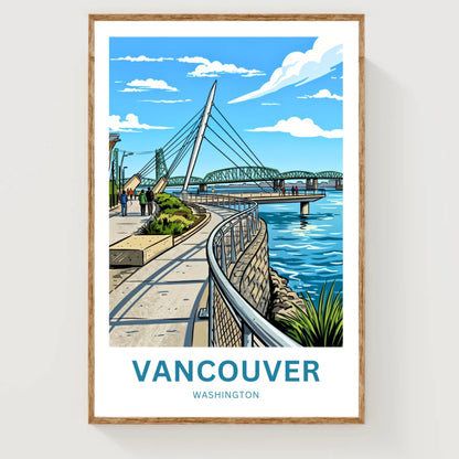 Vancouver Travel Poster - Trails & Waterfront