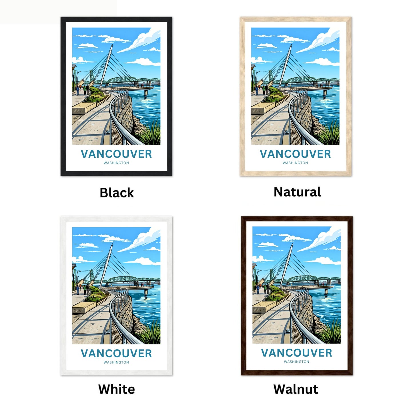 Vancouver Travel Poster - Trails & Waterfront