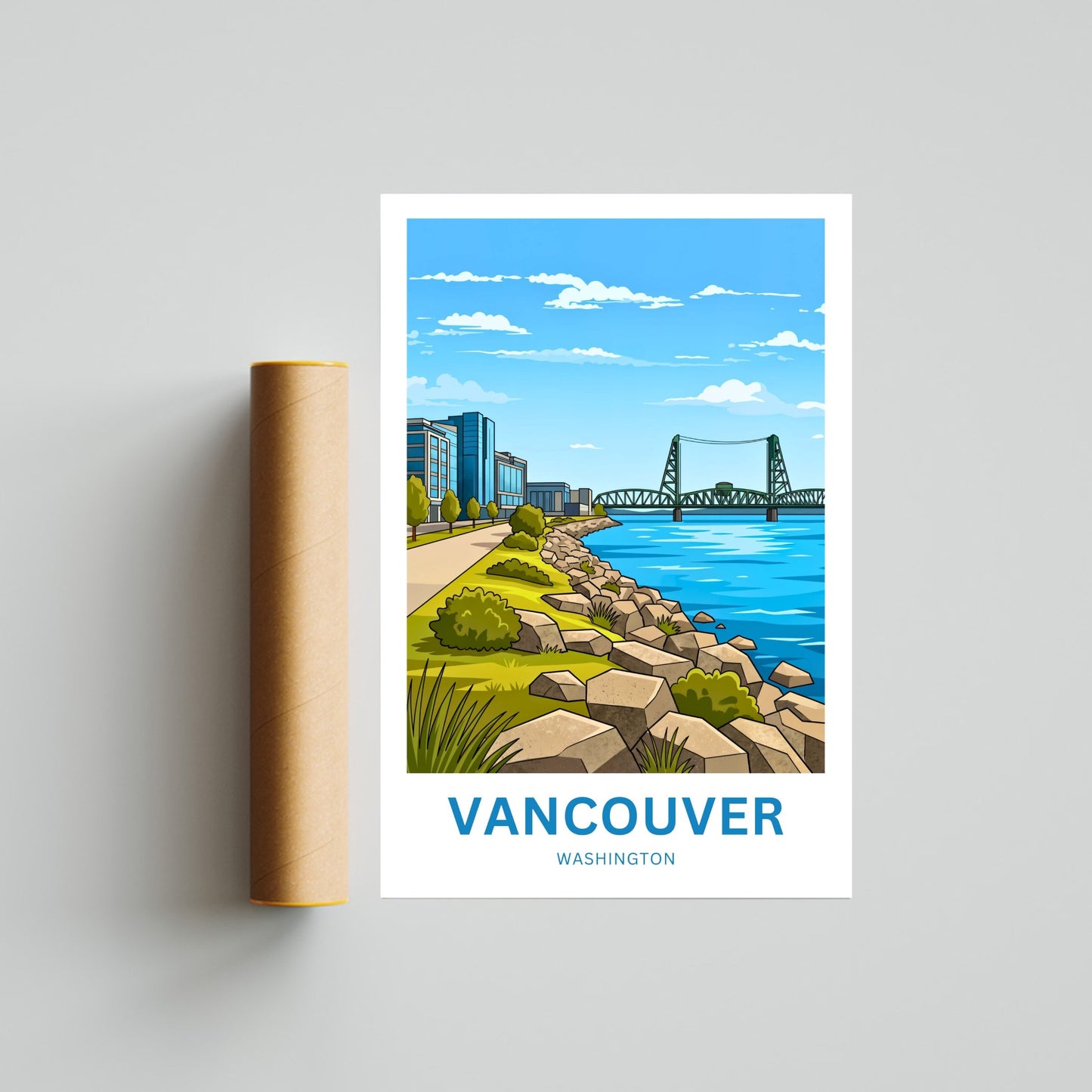 Vancouver Travel Poster - River Gateway
