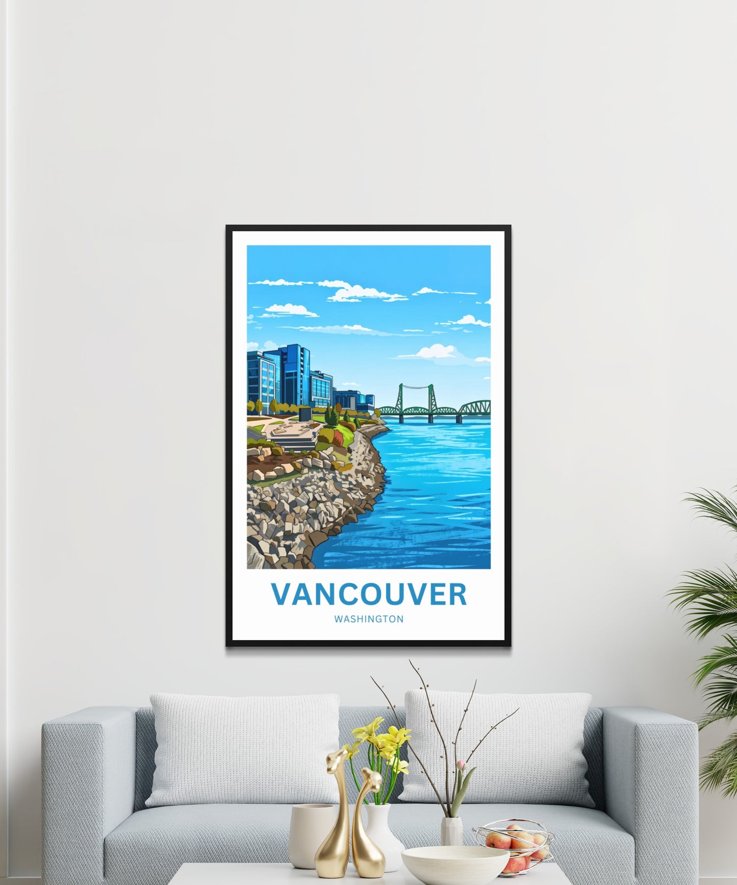 Vancouver Travel Poster - Riverwalk