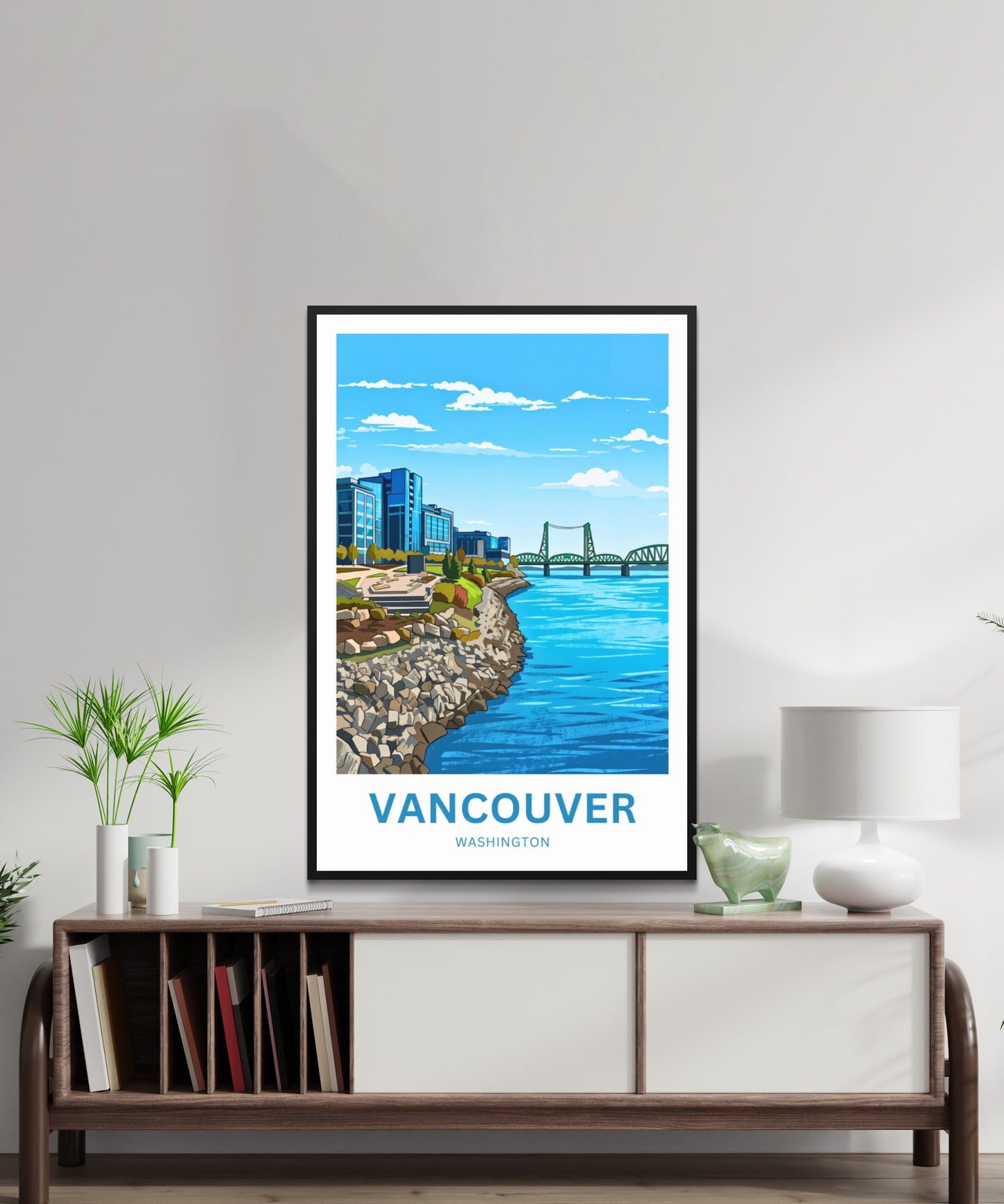 Vancouver Travel Poster - Riverwalk