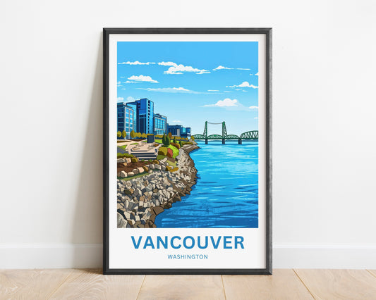 Vancouver Travel Poster - Riverwalk