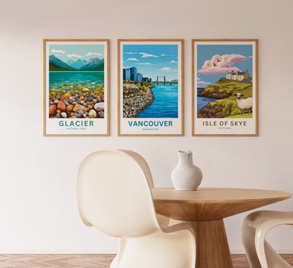 Vancouver Travel Poster - Riverwalk