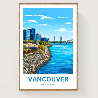 Vancouver Travel Poster - Riverwalk