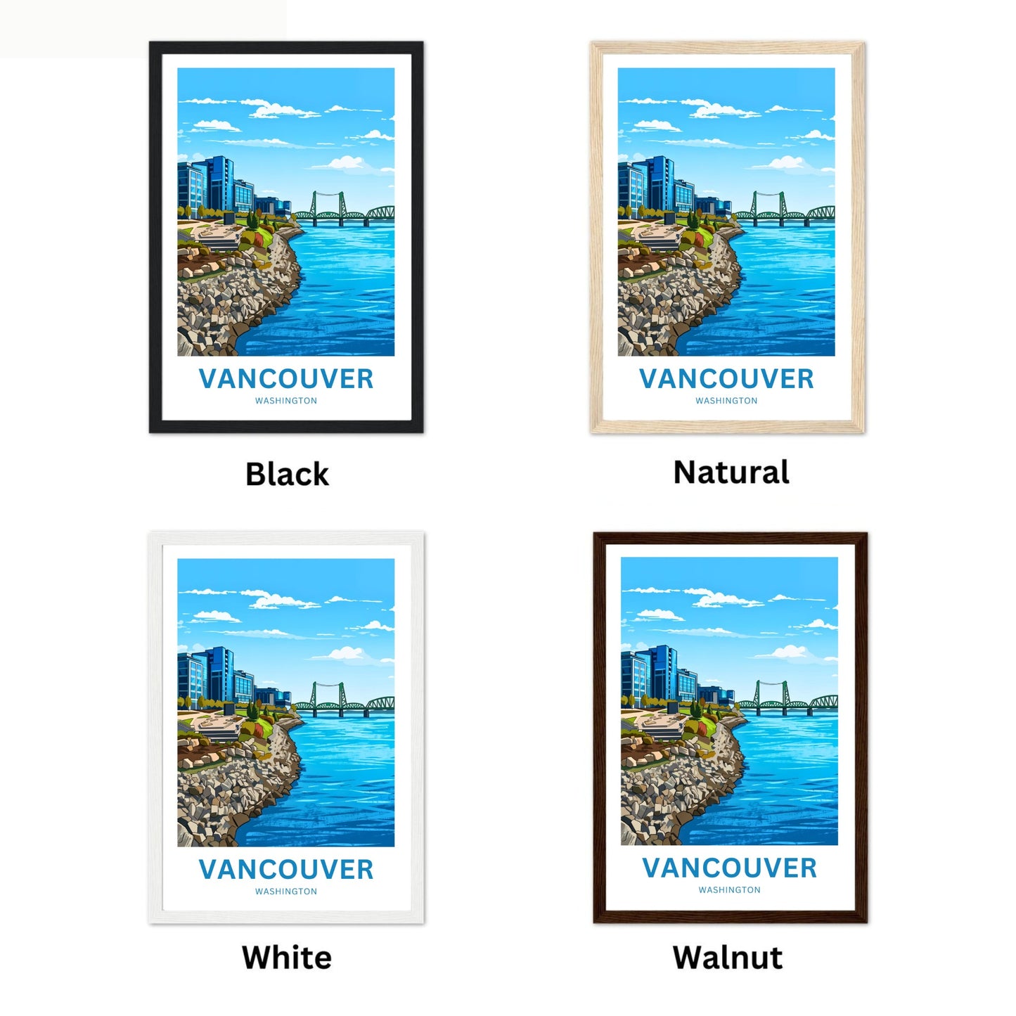 Vancouver Travel Poster - Riverwalk