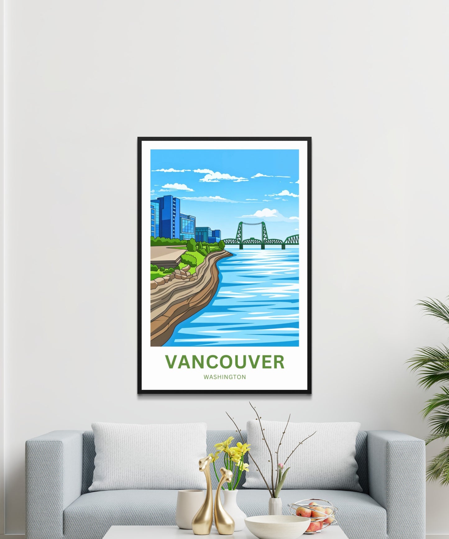Vancouver Travel Poster - Skyline by the River